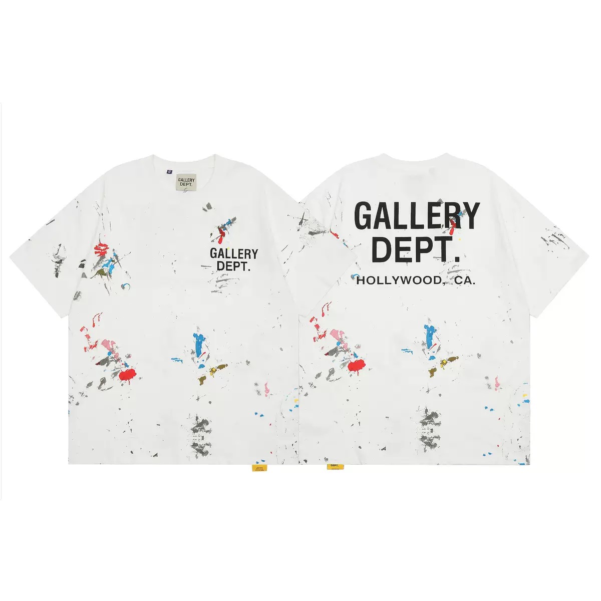 Colorful ink splatter graffiti printing tee