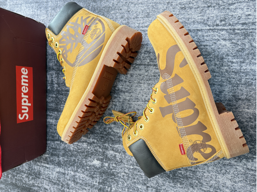 Classic cowhide big yellow boots
