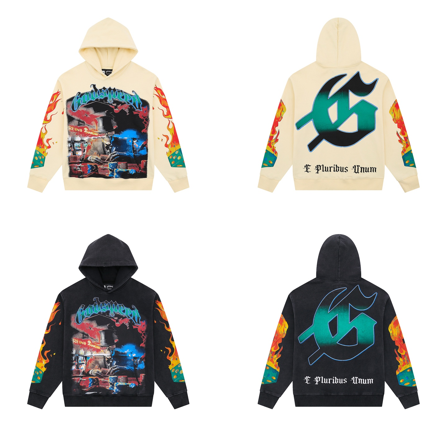 High quality cotton graffiti hoodie