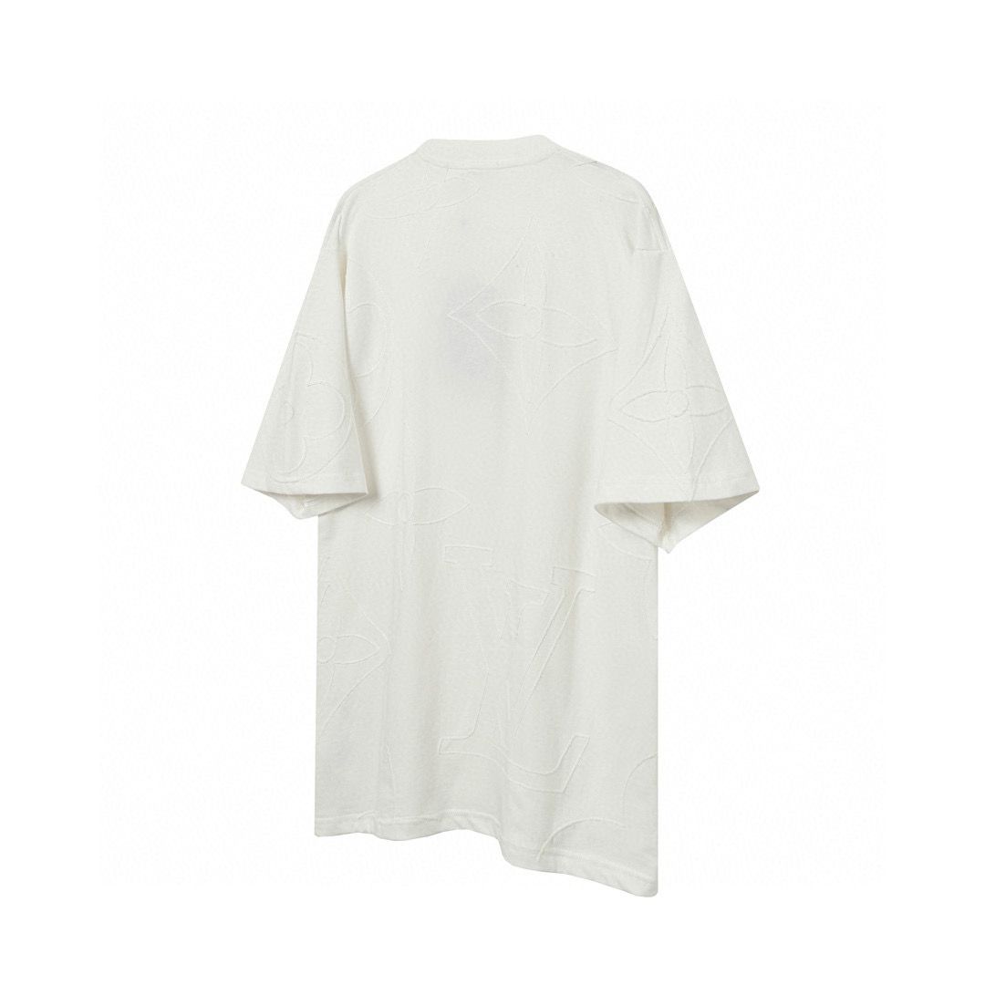2025 New released full logo embroidery oversize tshirt