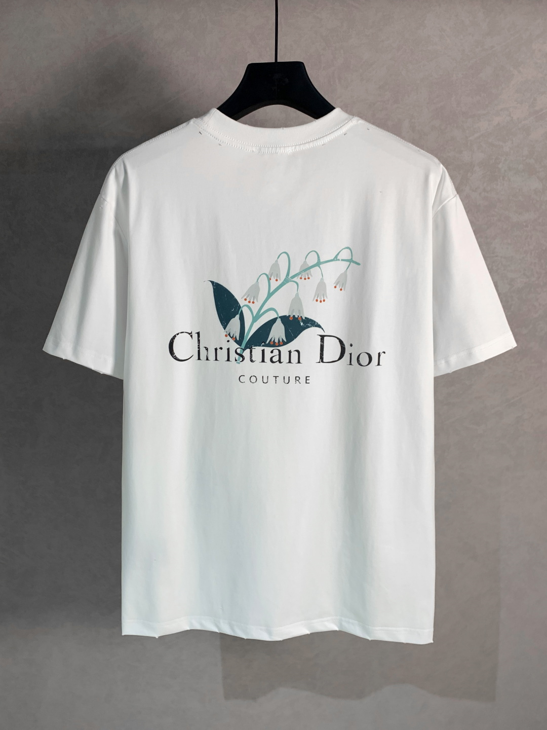 25SS New lily of the Valley lettered round-neck short-sleeved T-shirt