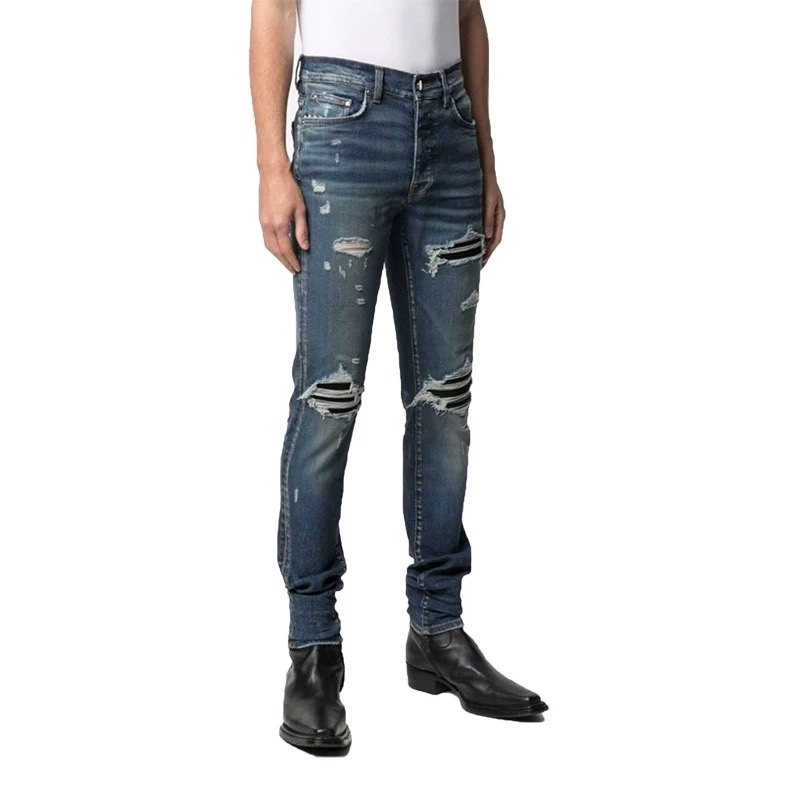 1:1 new arrival distressed ripped jeans