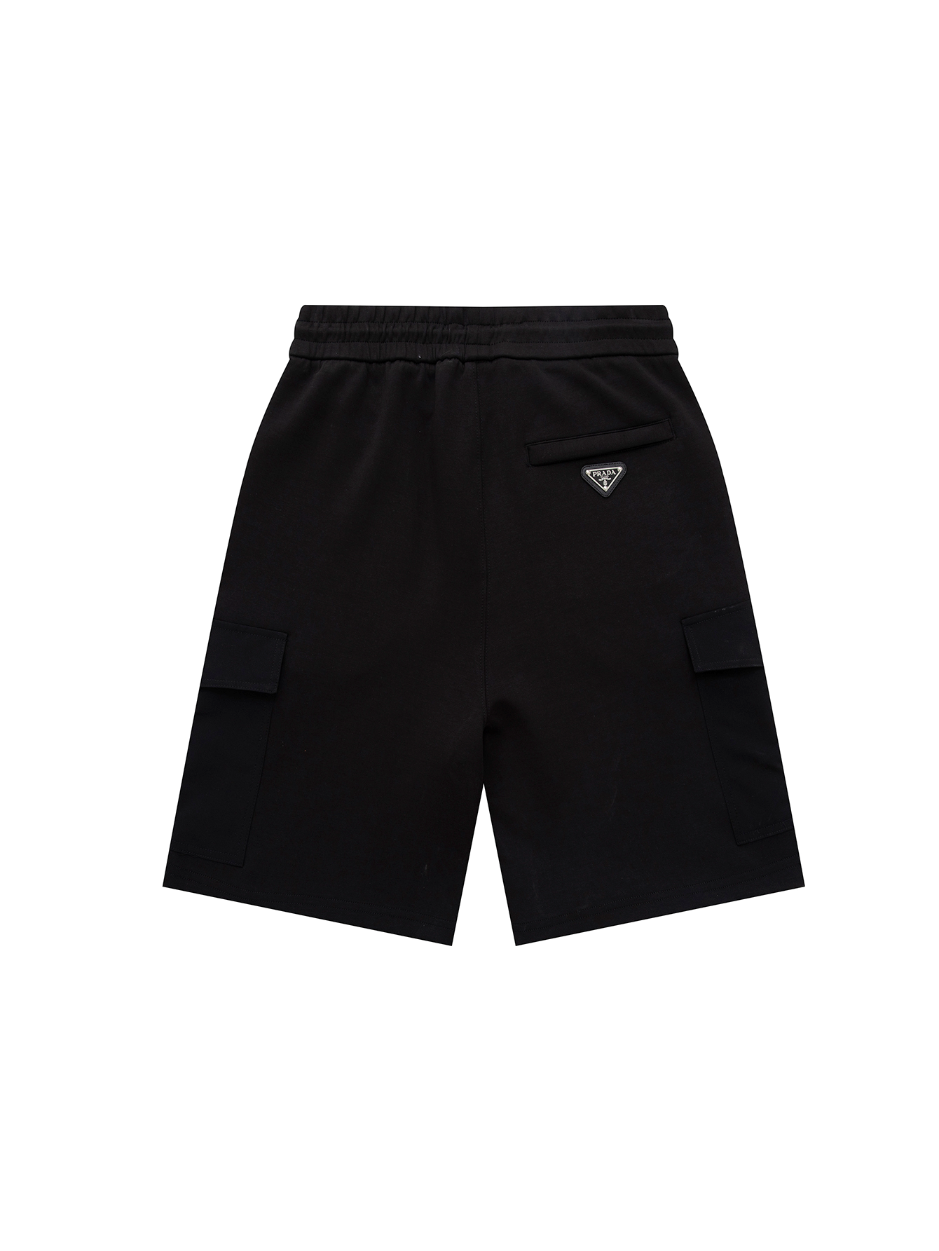 Triangular iron label side-pocket casual workwear shorts