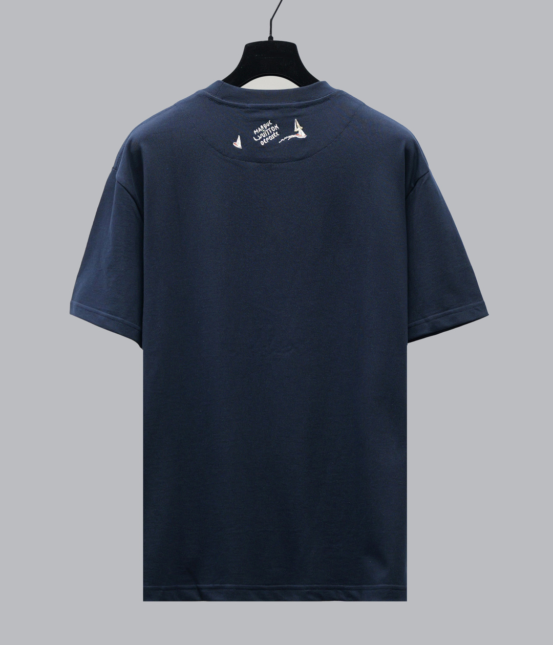 25SS Light navy blue cotton T-shirt