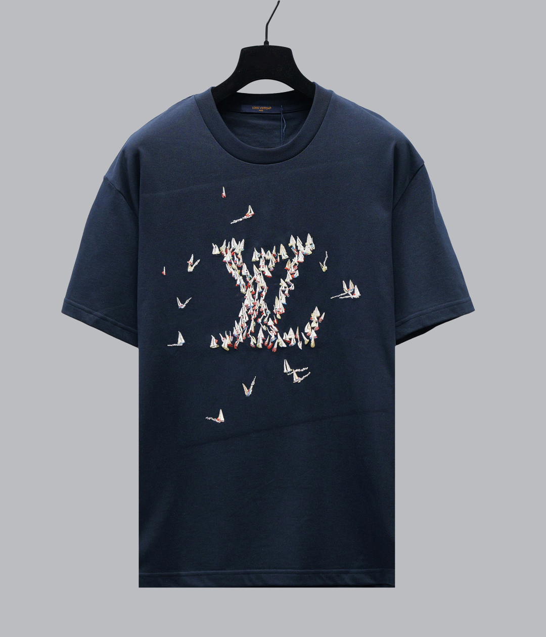 25SS Light navy blue cotton T-shirt