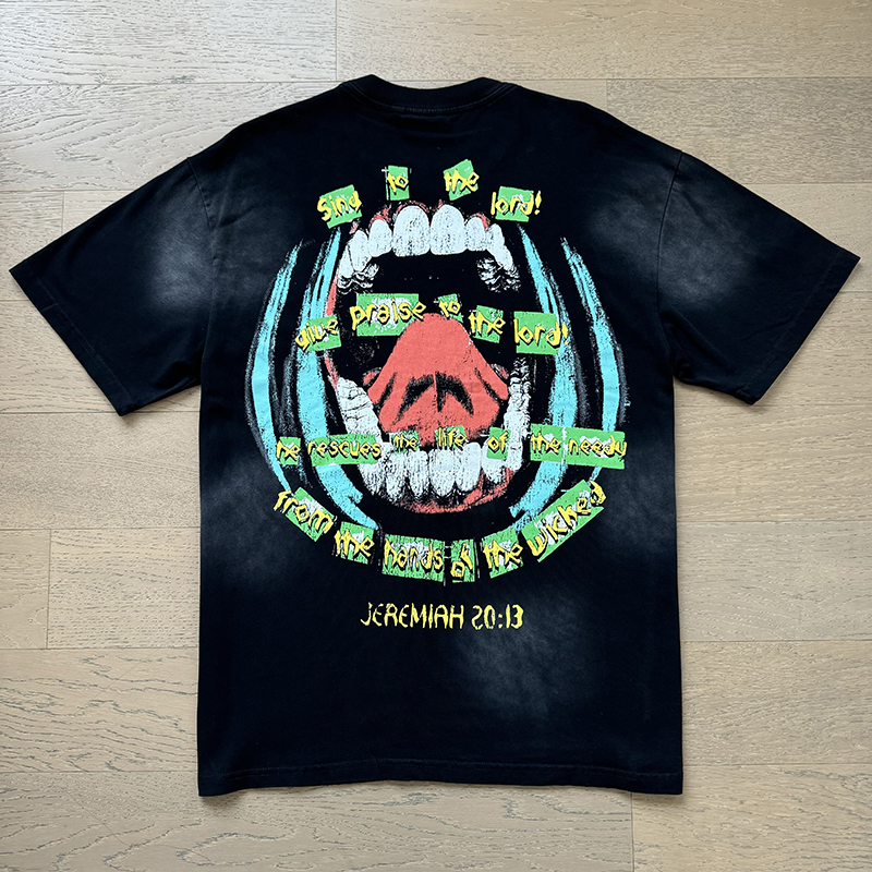 New release Washed retro American trend printed short-sleeved T-shirt