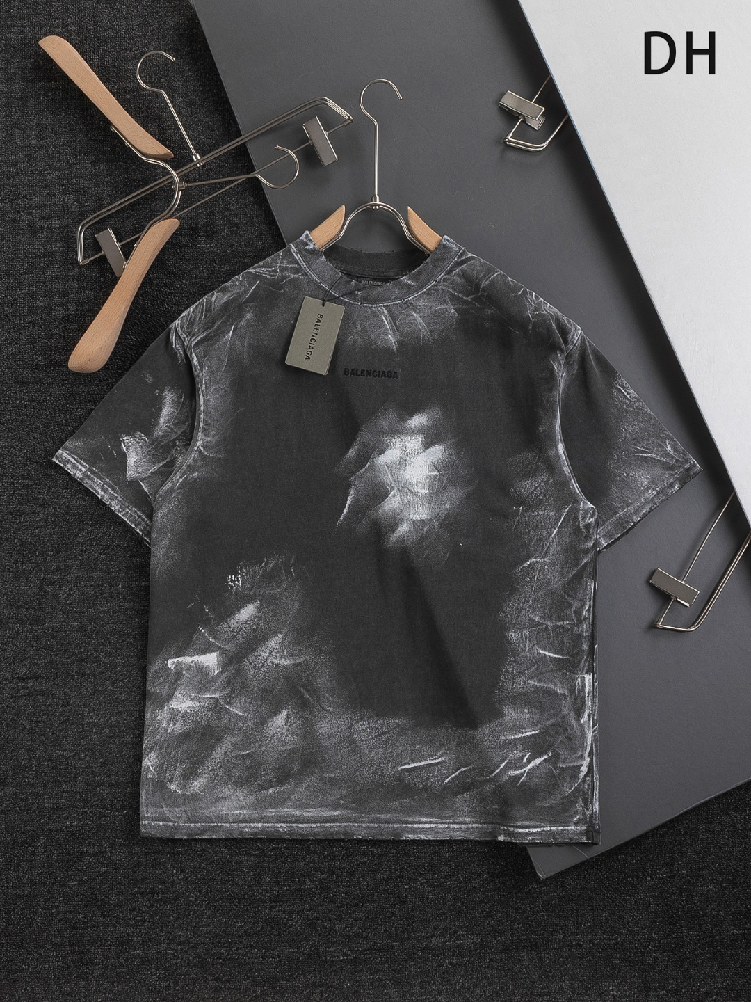 25SS washed color splashed ink graffiti embroidered logo