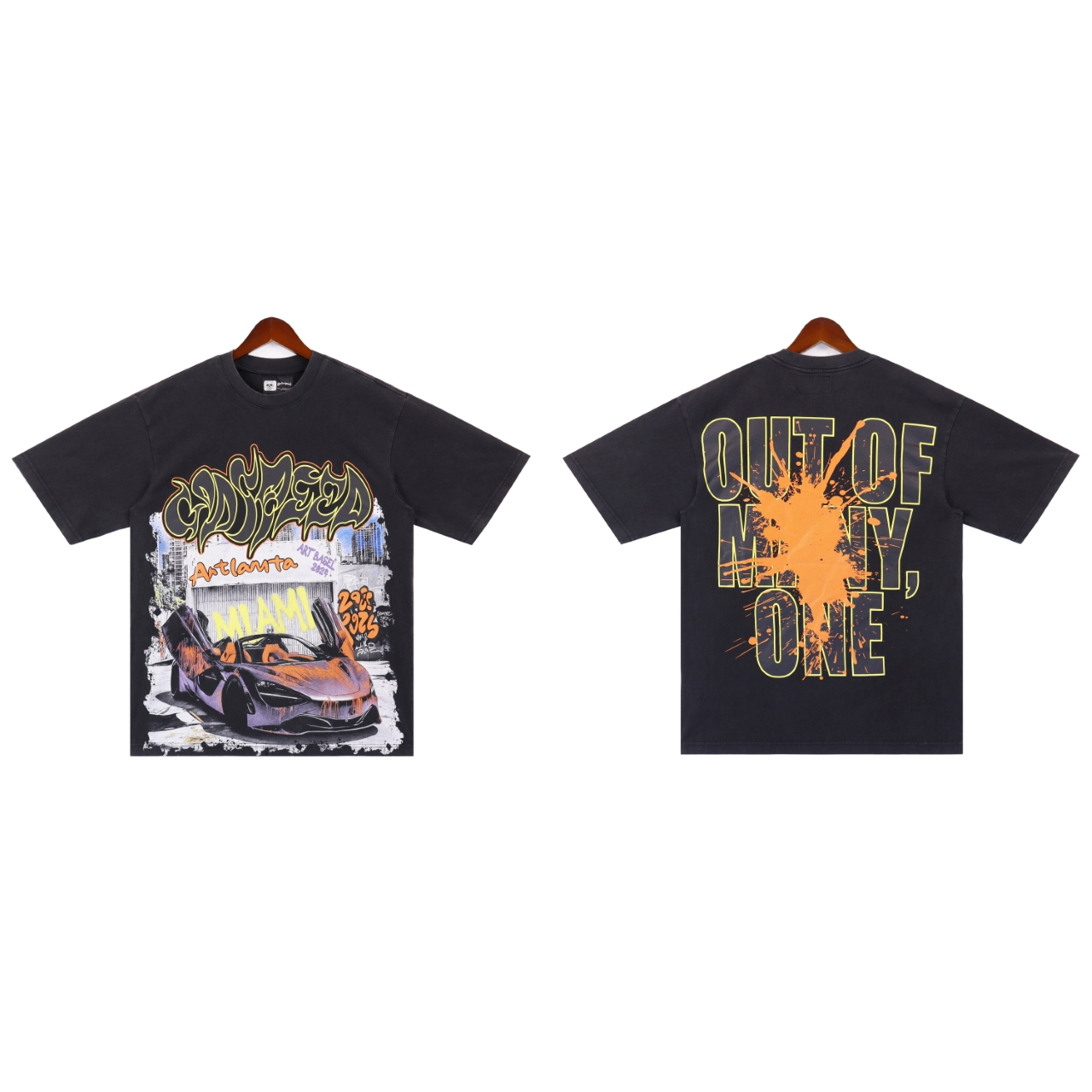 New arrival Racing car print short sleeve tshirt