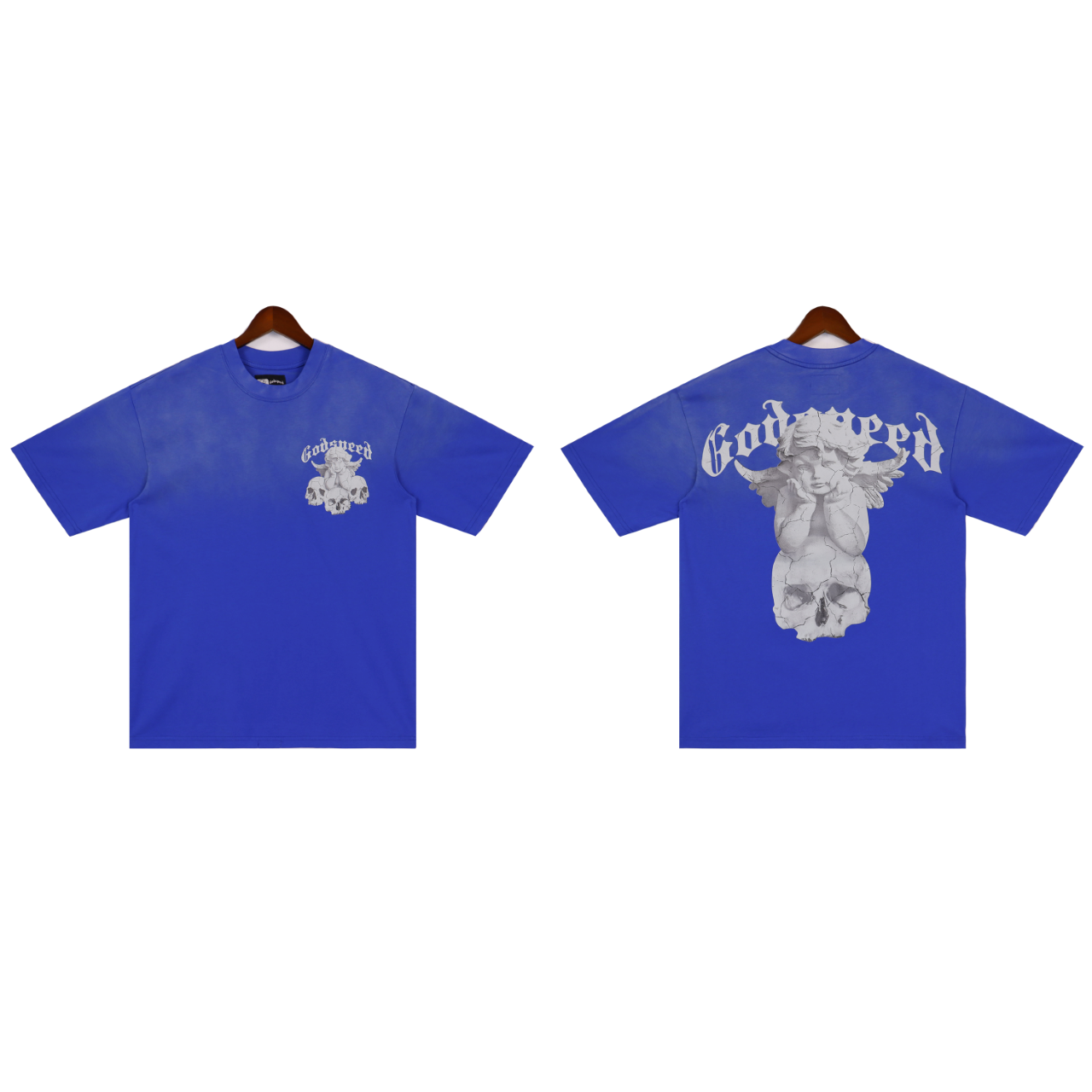 New released Statue print wash color tshirt