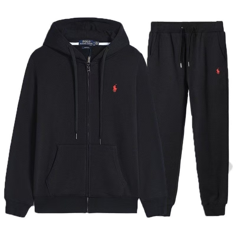 Black with red logo tracksuit