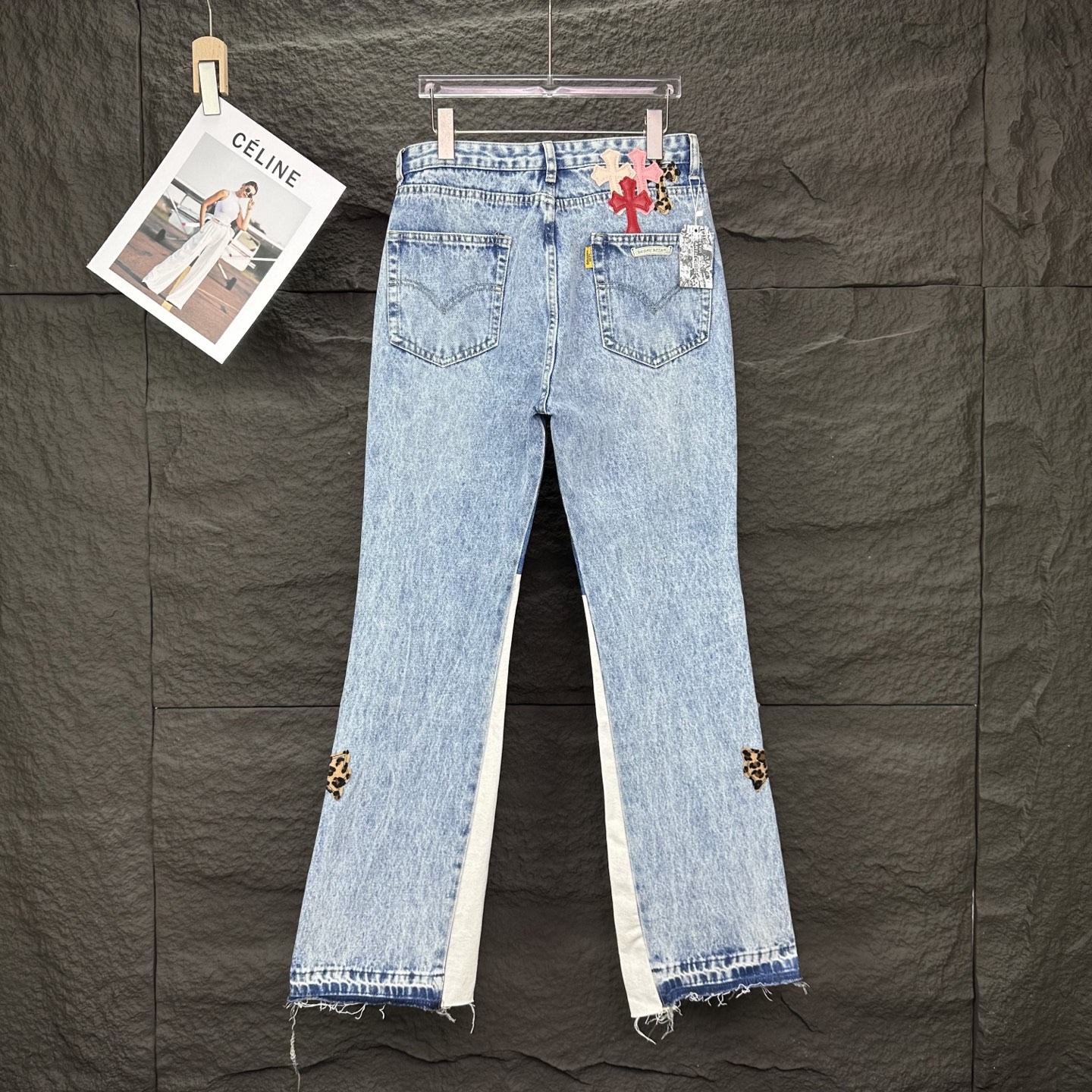 25ss New released cross logo flared jeans