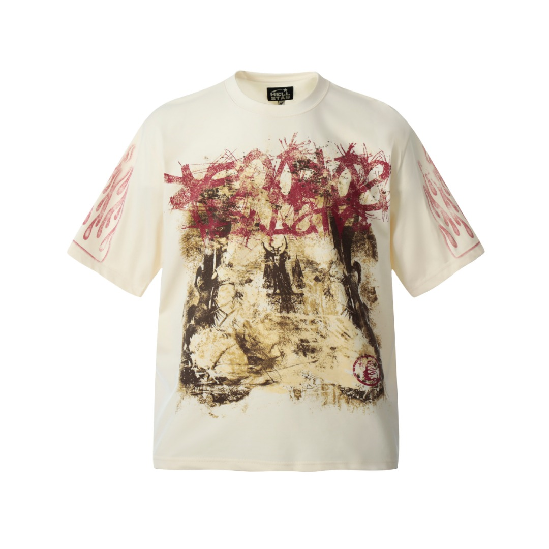 New arrival full graffiti print tshirt