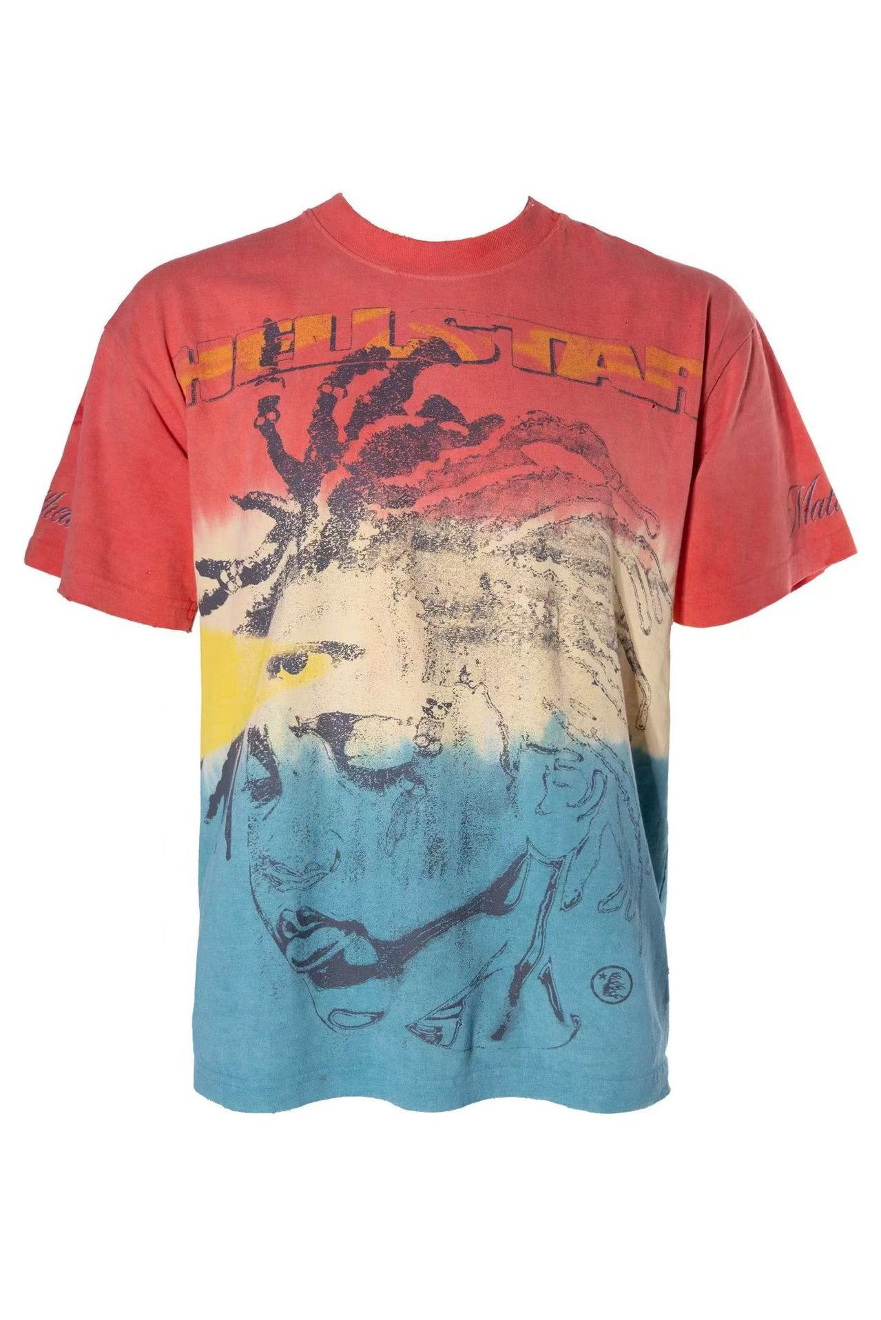 new releasing pure cotton reddish orange and blue color tshirt
