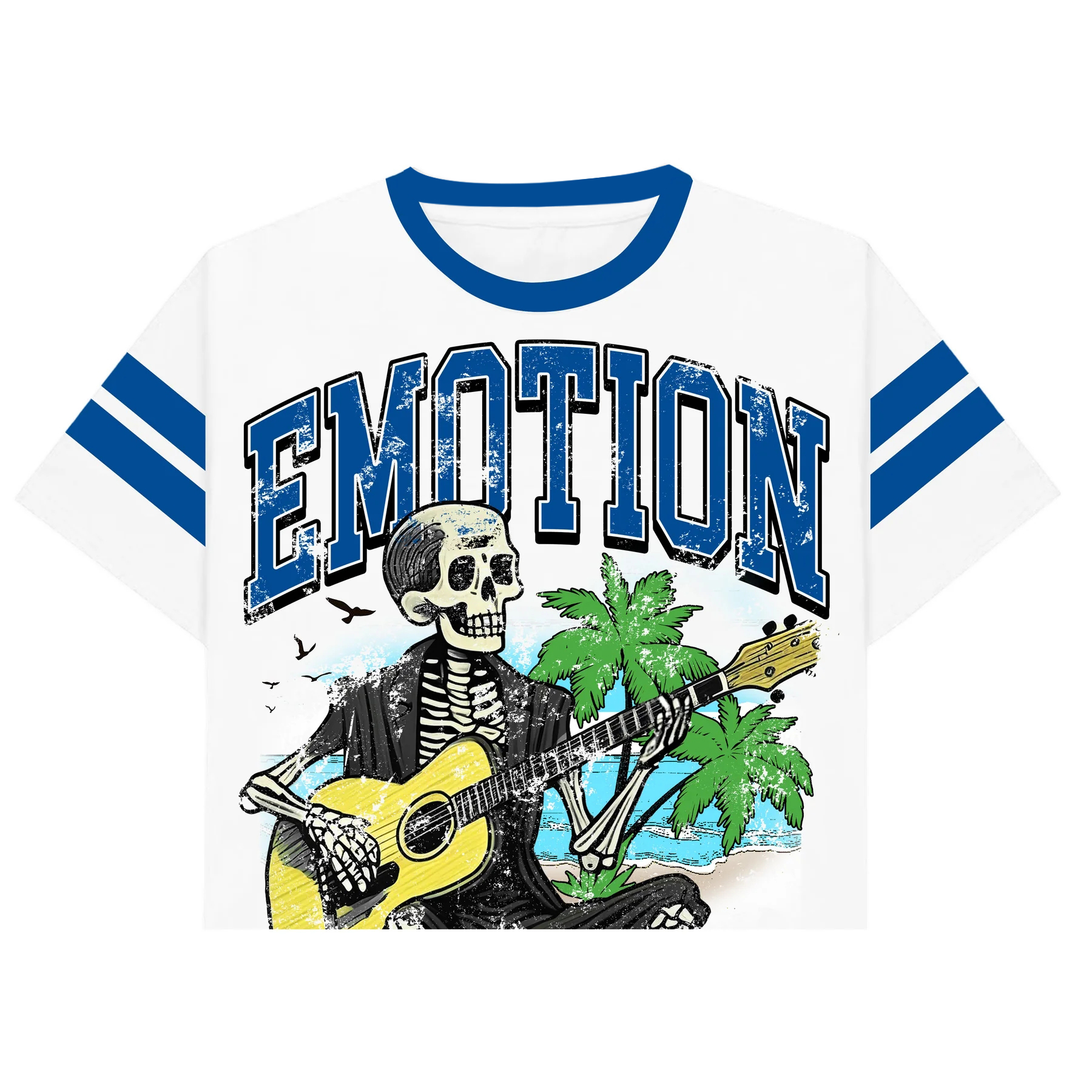 New arrival Contrast color ruffled collar cotton tshirt