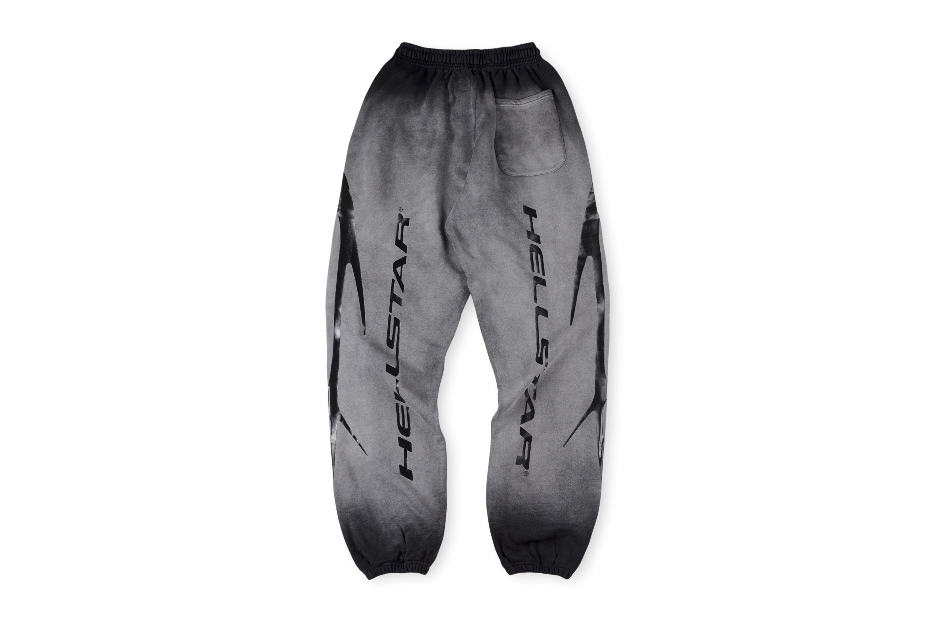 Grey washing graffiti pant