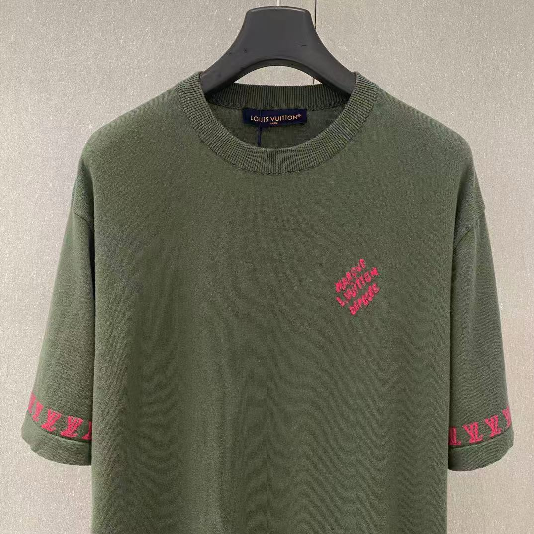 25SS new releasing Jacquard knitted short sleeves sweater