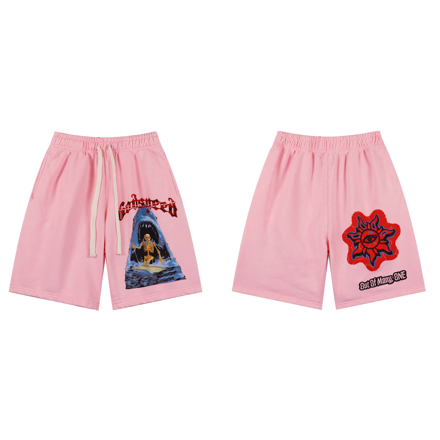 25SS new releasing shark print distressed short pants