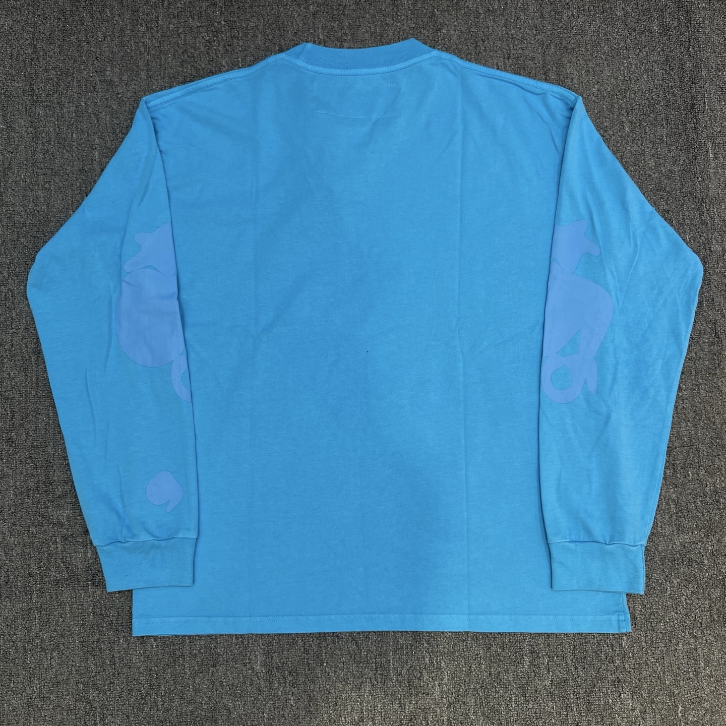 New pure blue color crewneck