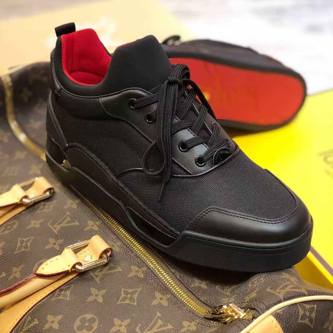 new arrival red button sneakers