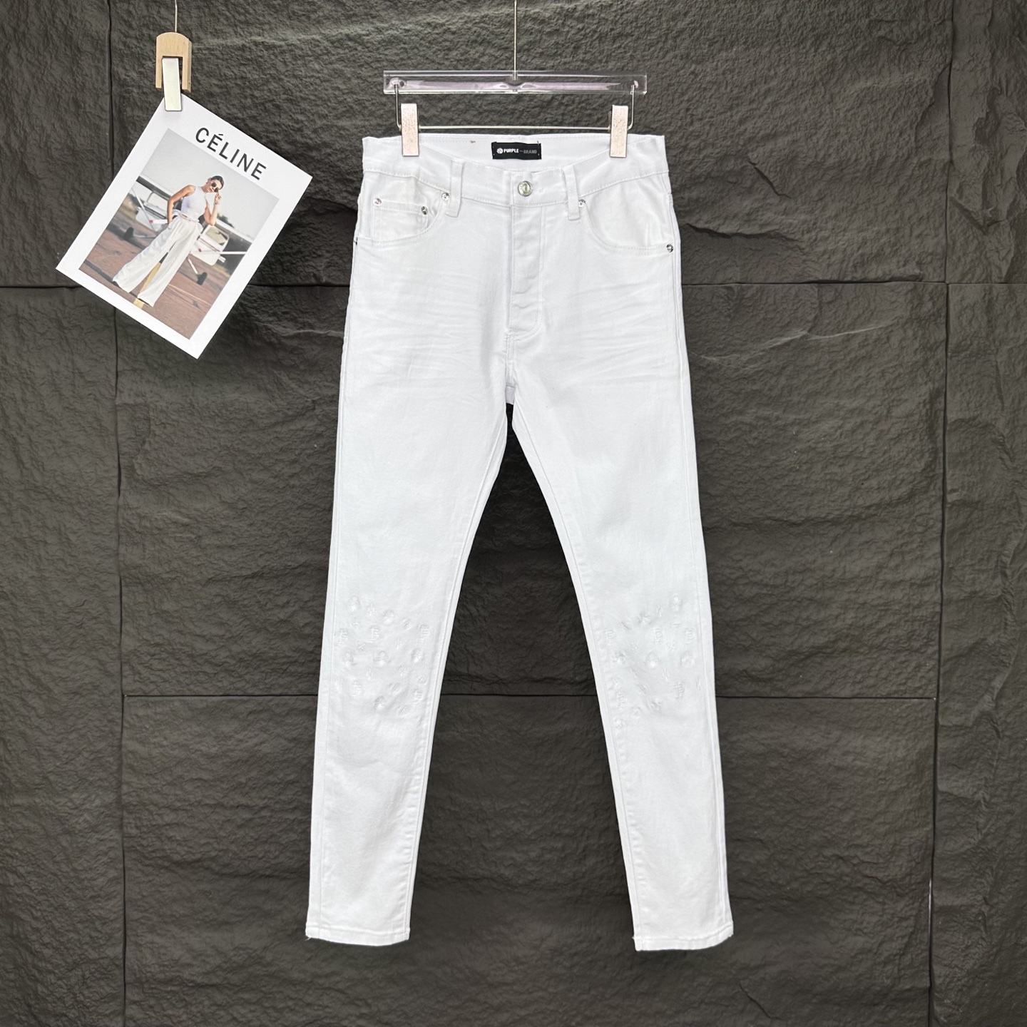 25ss pure white washing jeans