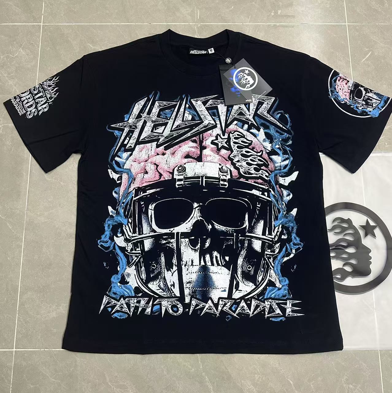 New releasing brain and mask print cotton tshirt