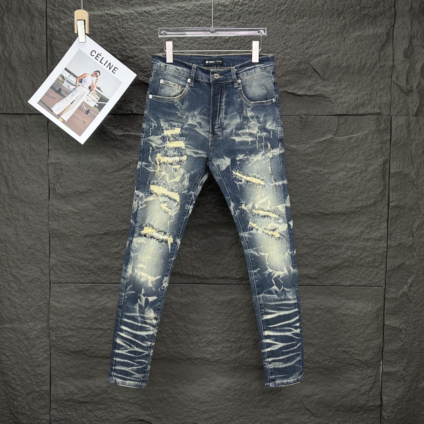 25SS New artwork washing blue jeans