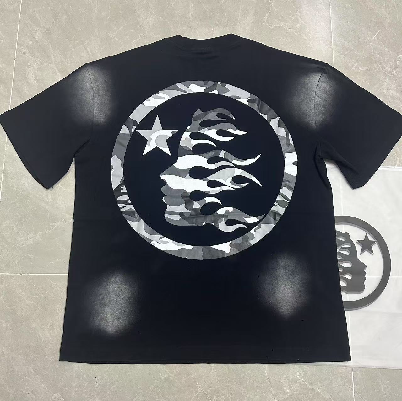 new arrival camo letter cotton tshirt