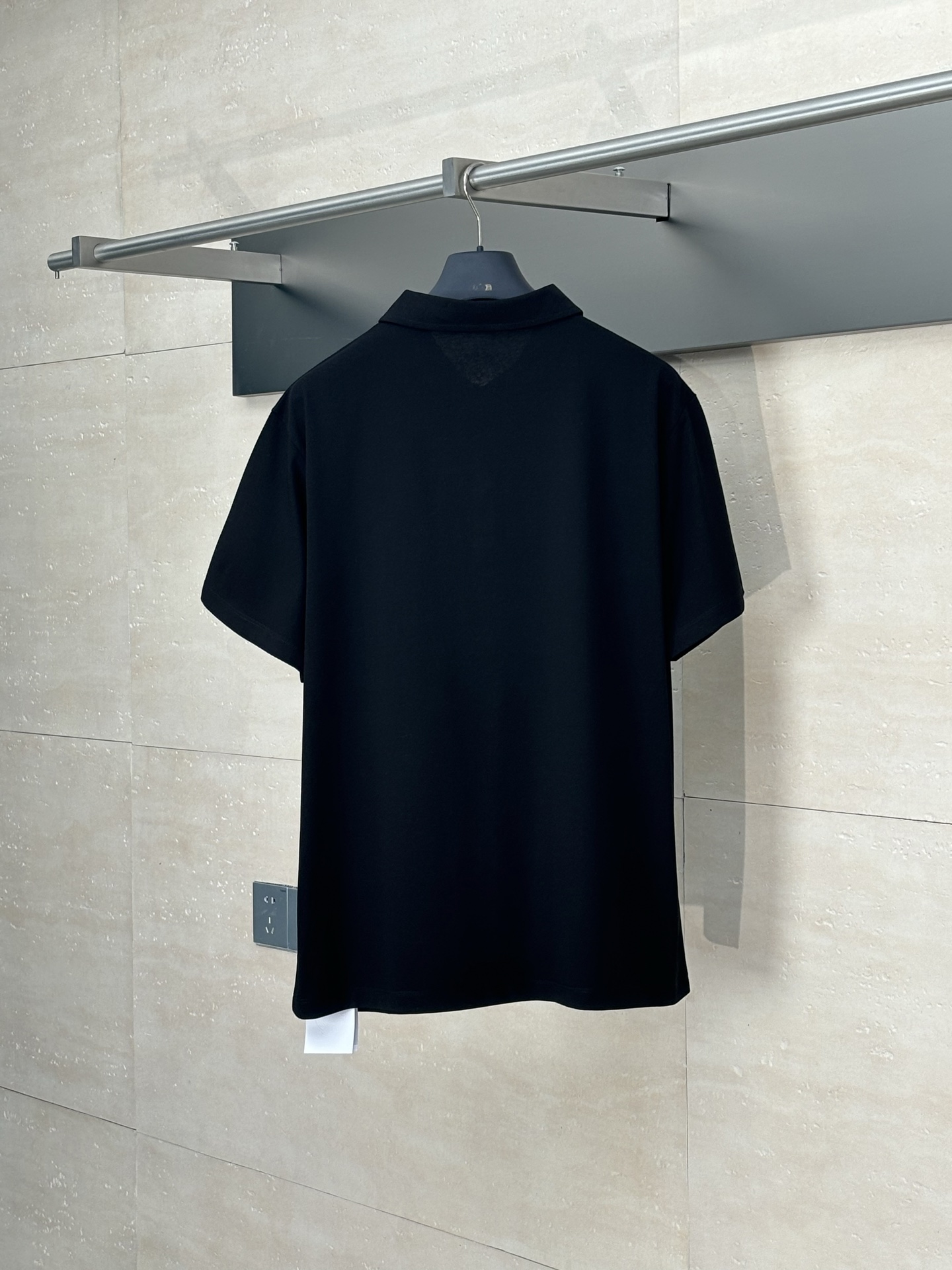 25SS New all black polo shirt