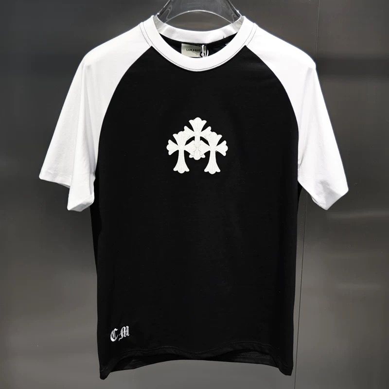 New arrival leather logo tshirt