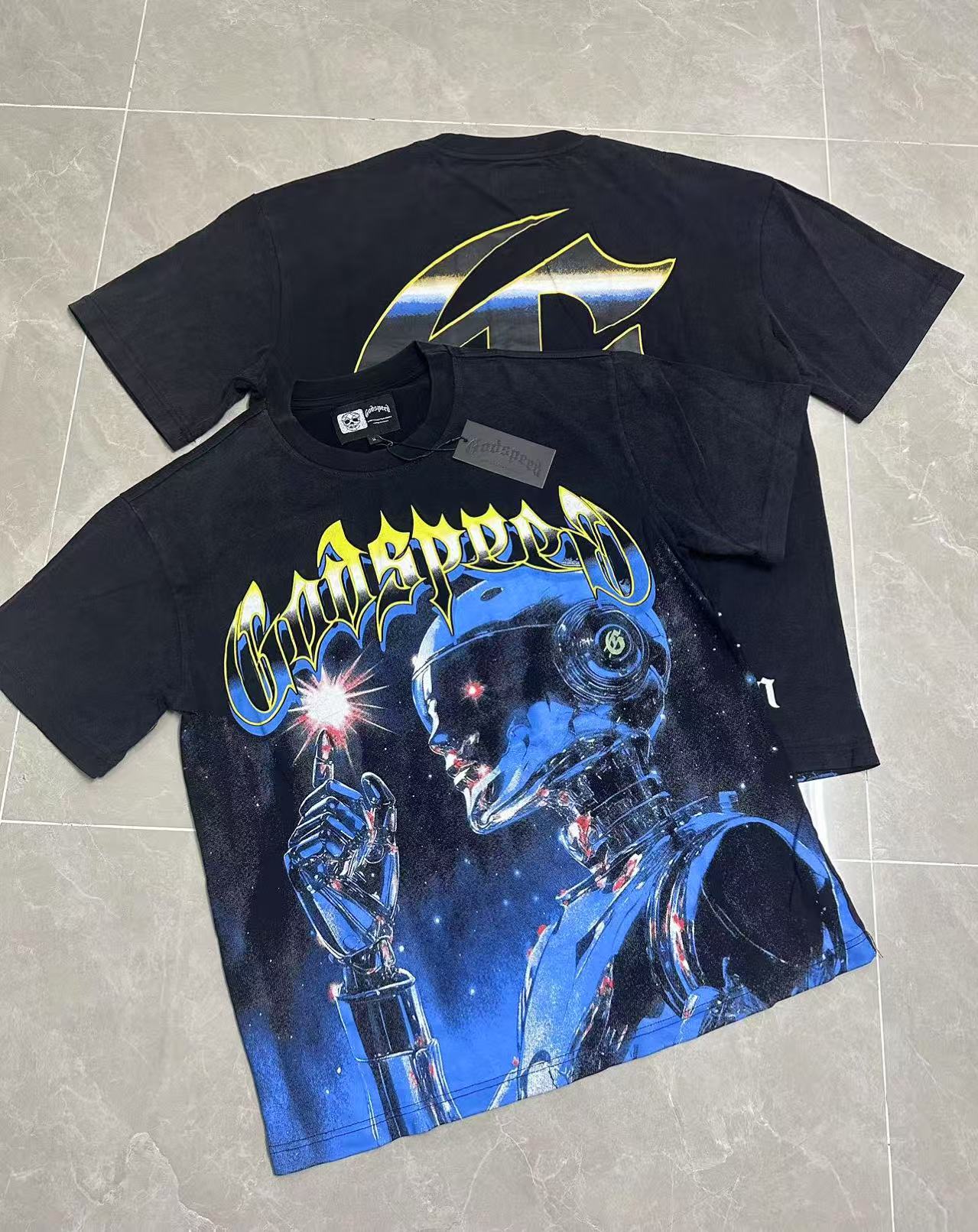 new arrival robot finger print cotton tshirt
