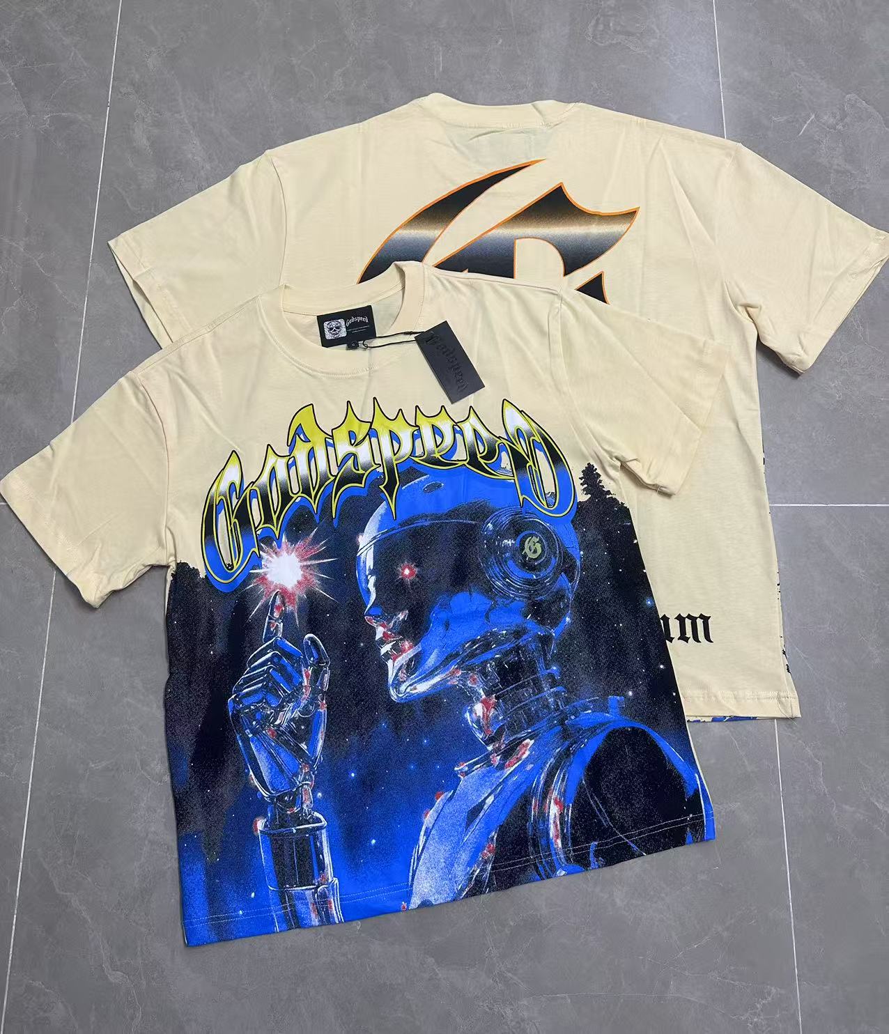 new arrival robot finger print cotton tshirt