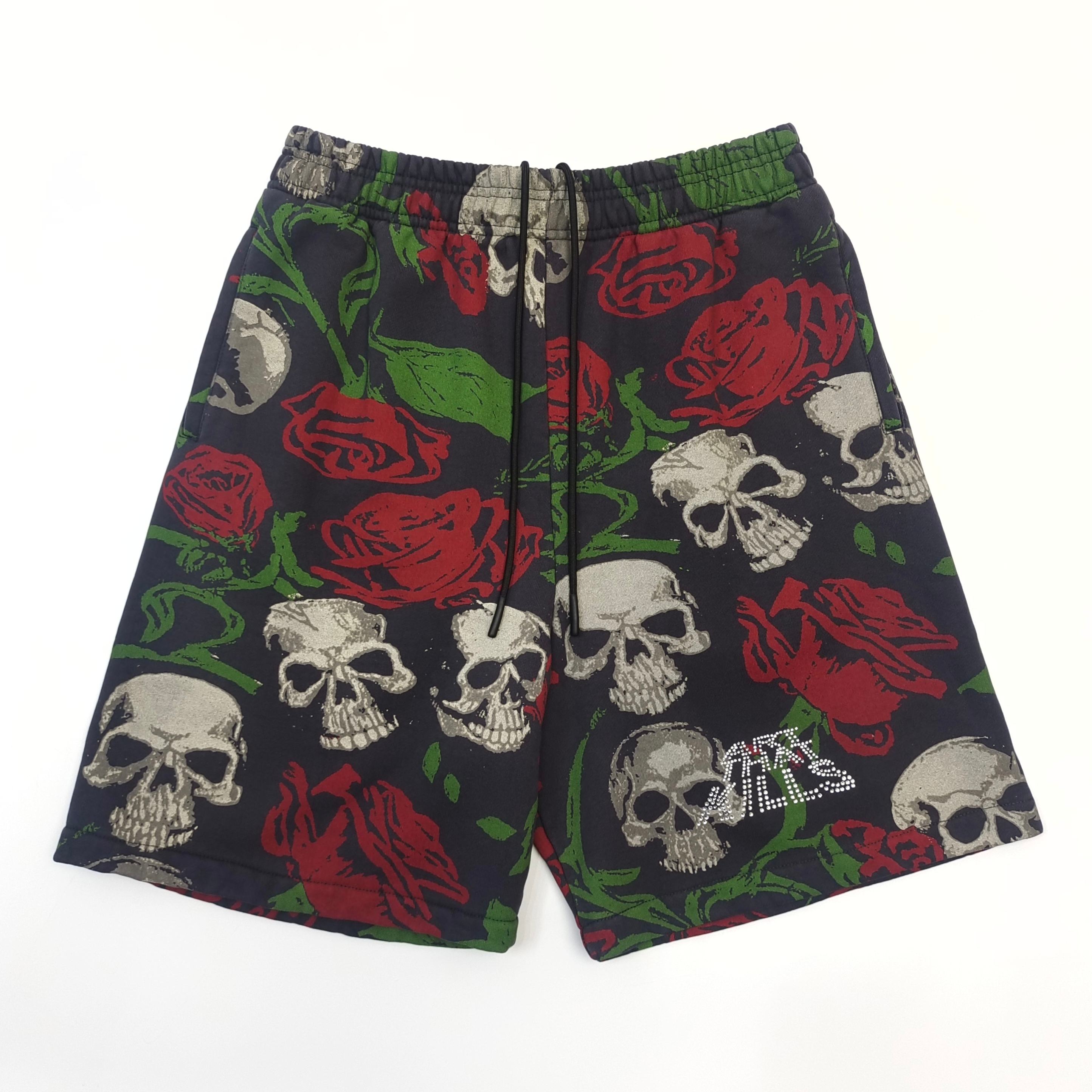 1:1 New released washing brown skull short