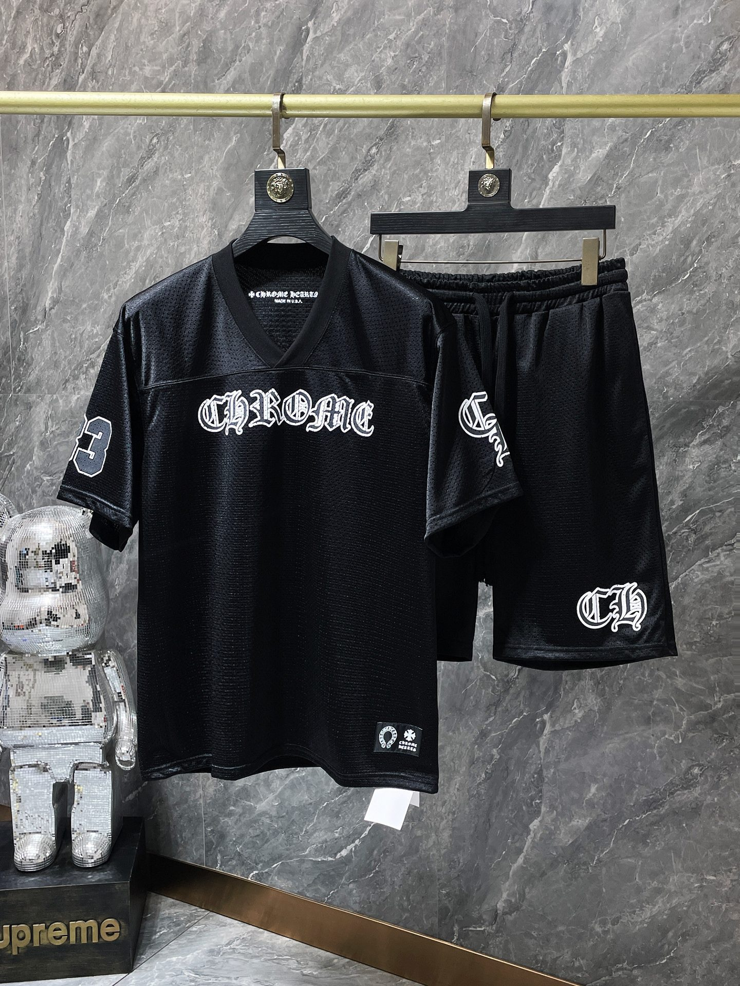 1:1 Version new  double mesh jersey short set tracksuit 5 colors