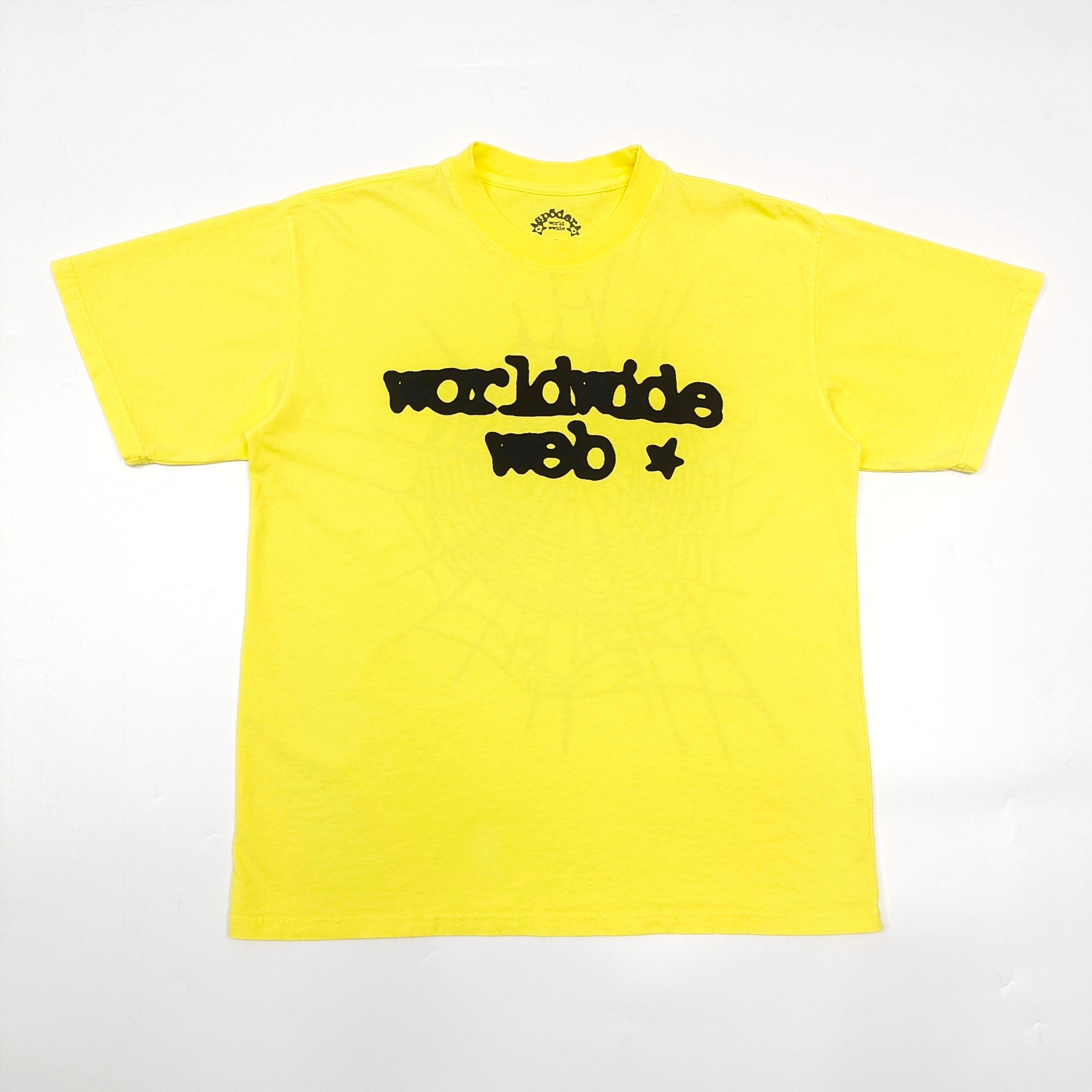 New Simple black letter yellow T-shirt
