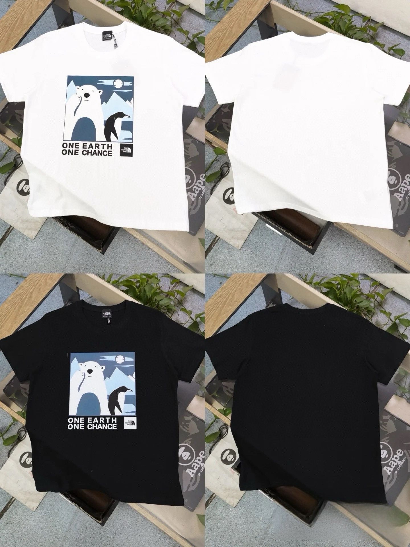 New fit white black tshirt