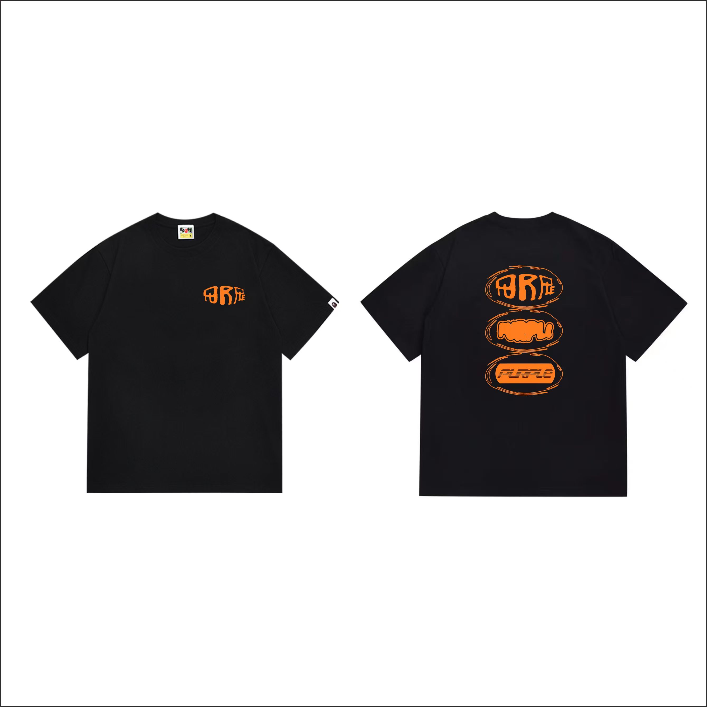 New releasing cotton tshirt orange letters