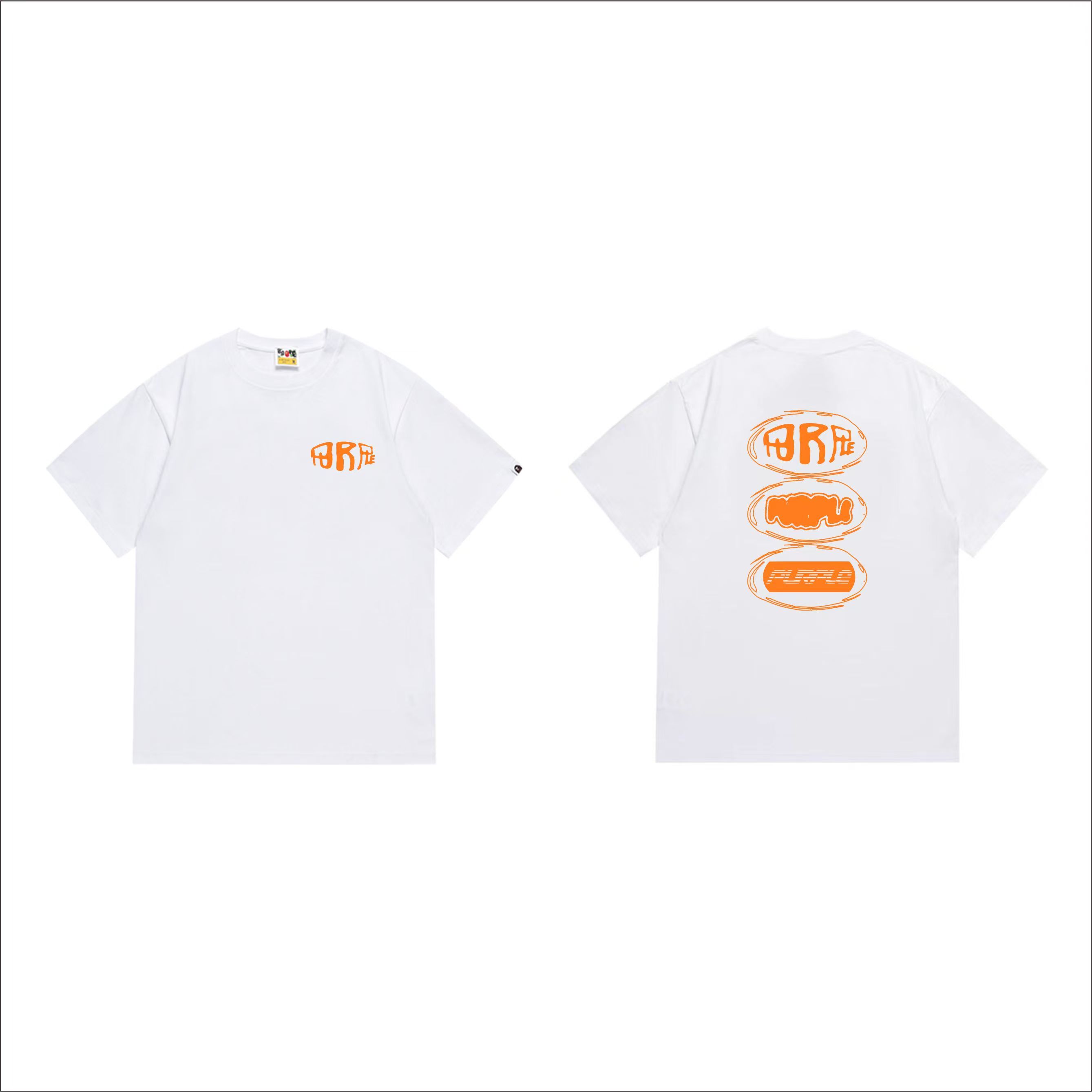 New releasing cotton tshirt orange letters