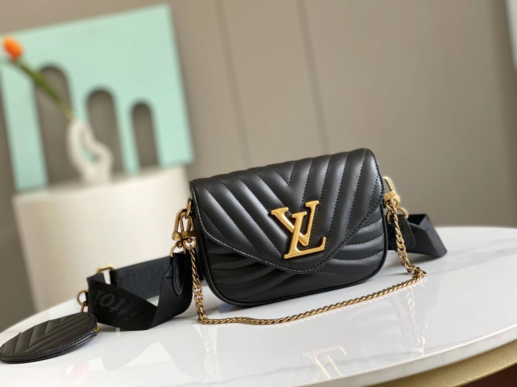 new arrival black wave bag
