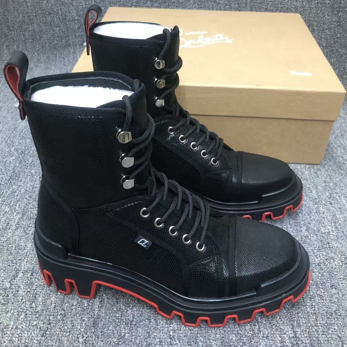new arrival red button boots