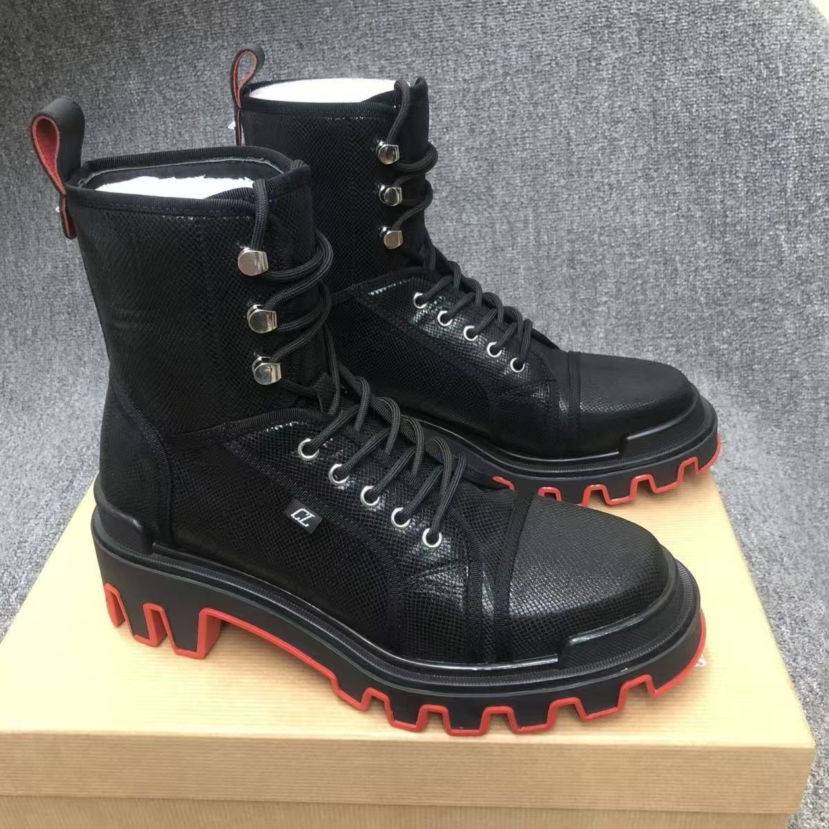 new arrival red button boots