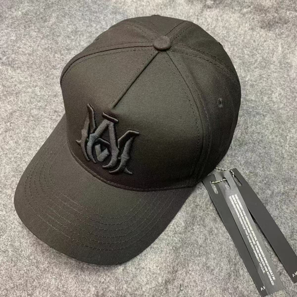 New all black embroidery logo cap
