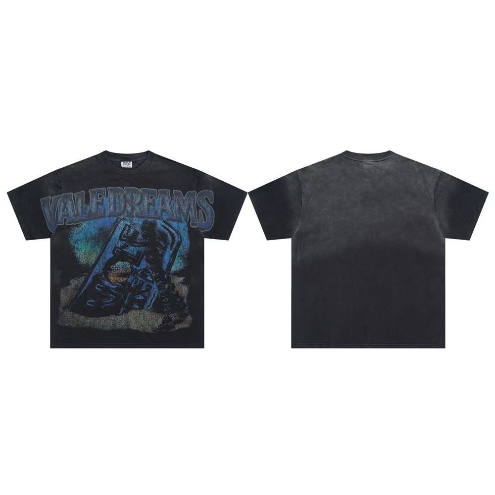New released washing black tshirt