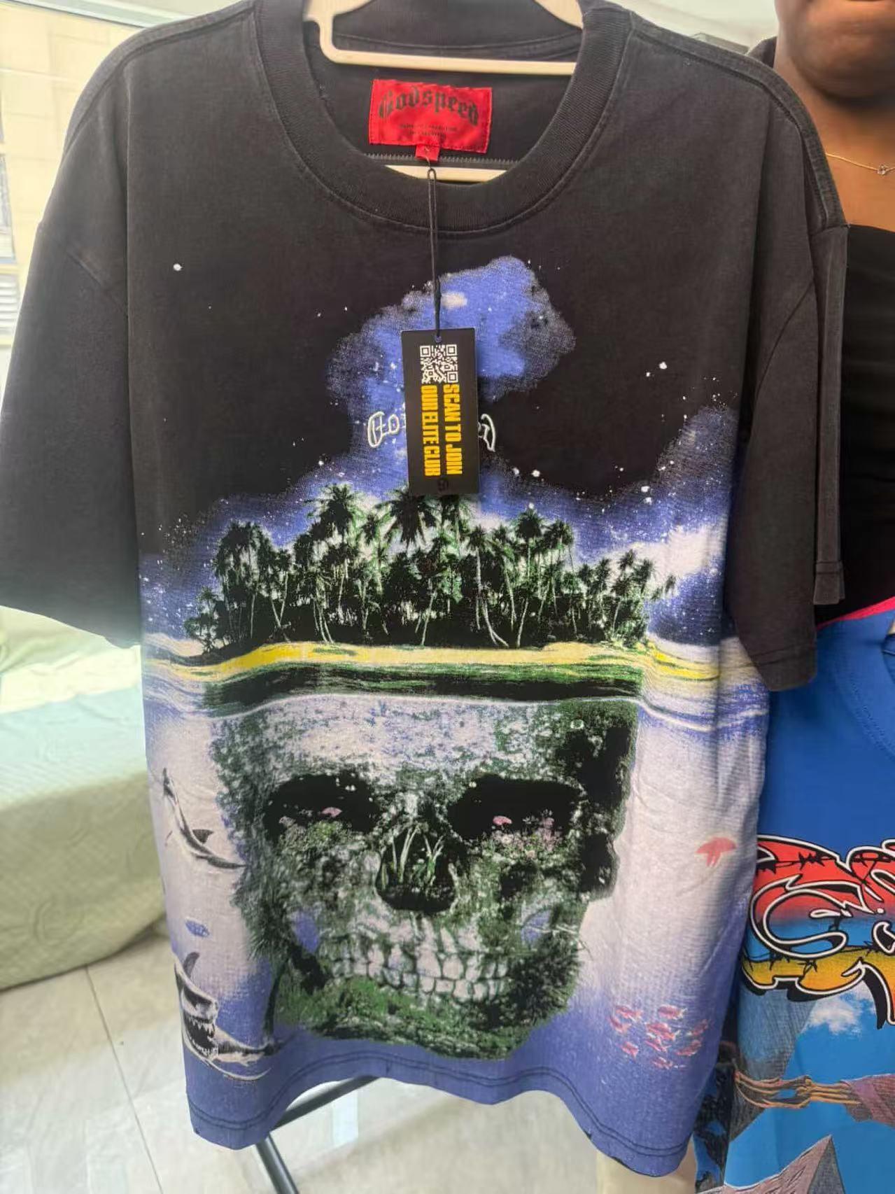 New released washing black tshirt