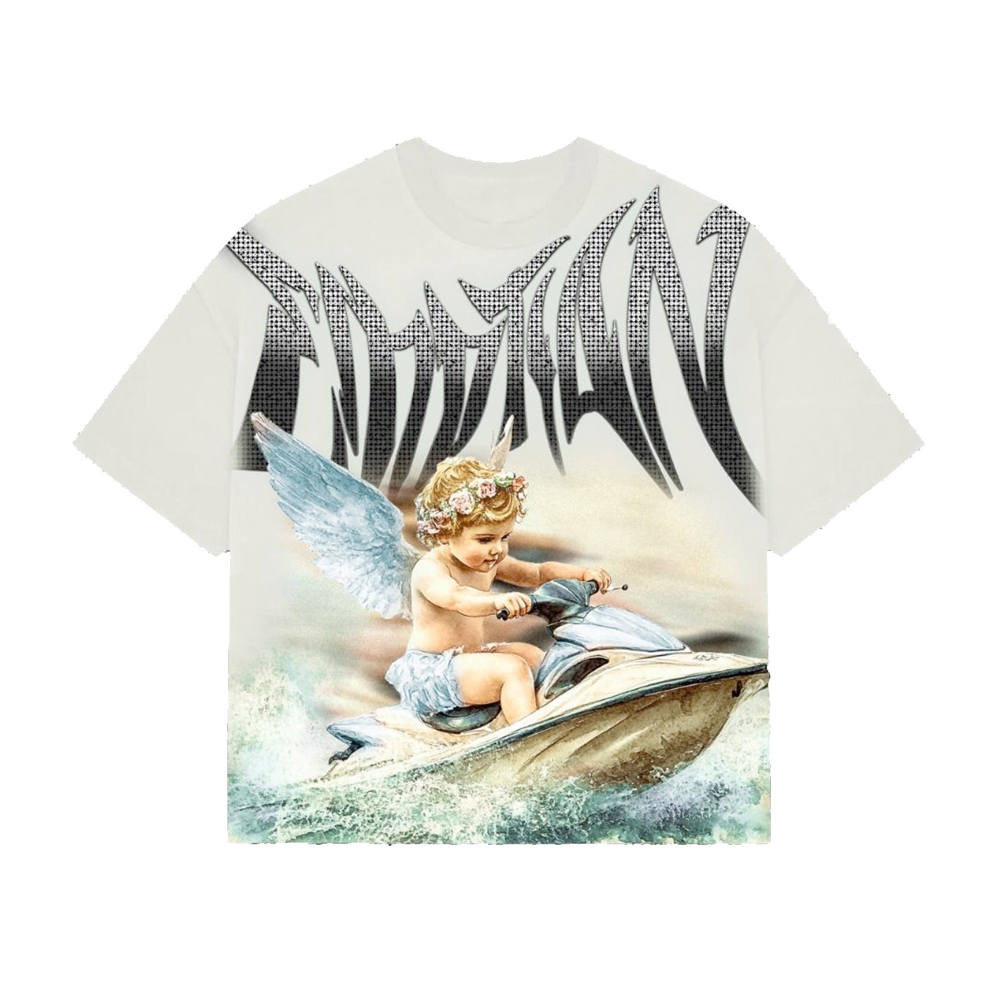 new arrival Jetski' Rhinestone cotton tee