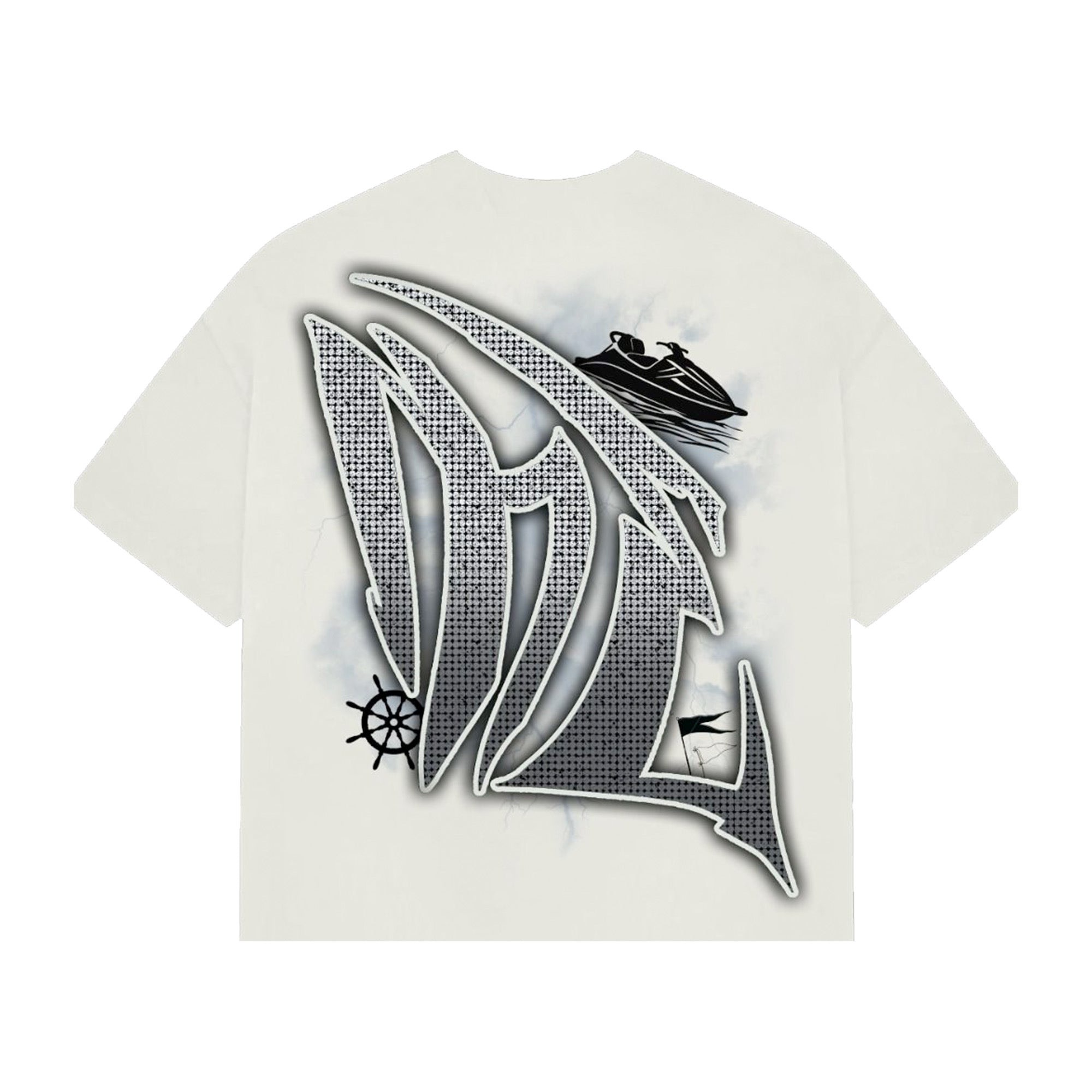 new arrival Jetski' Rhinestone cotton tee