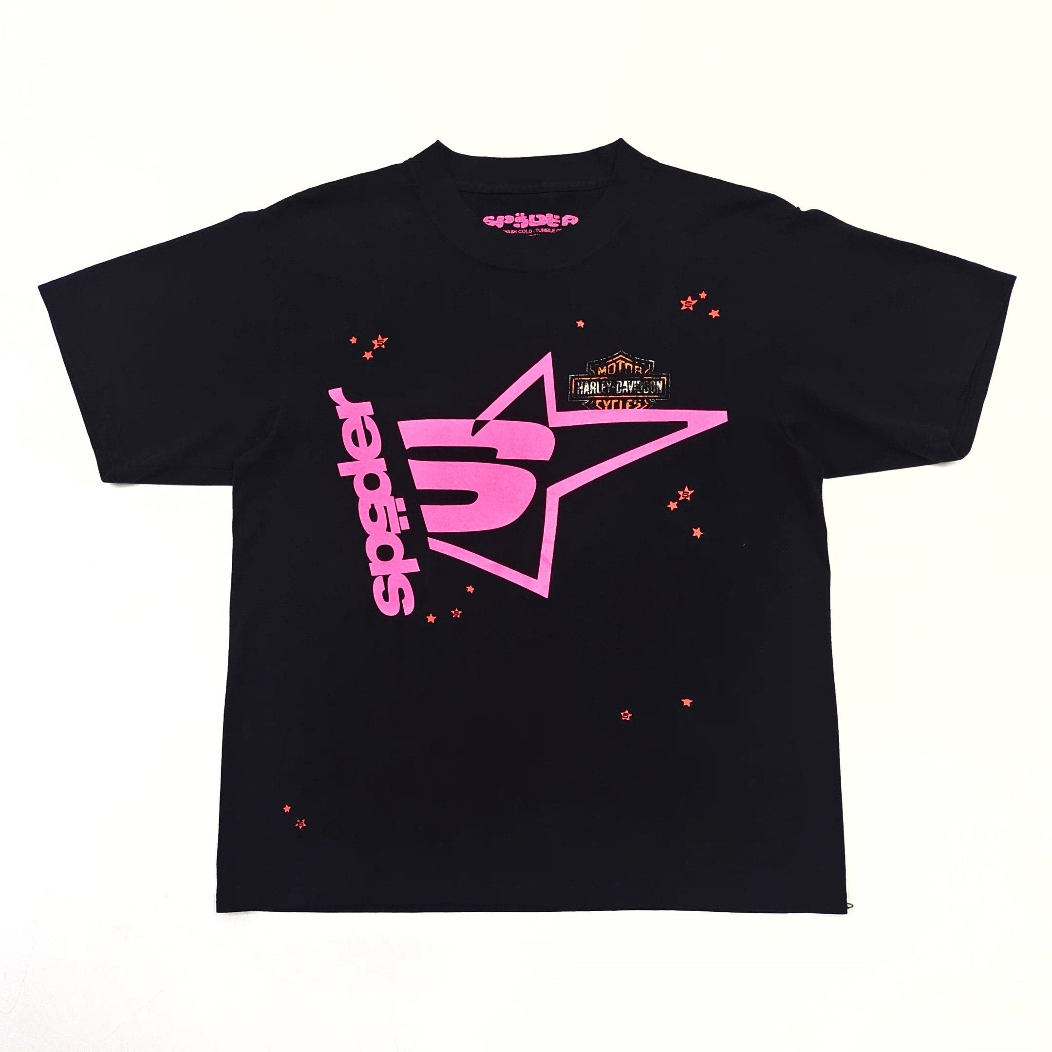 1:1 New released washing black with pink star tshirt