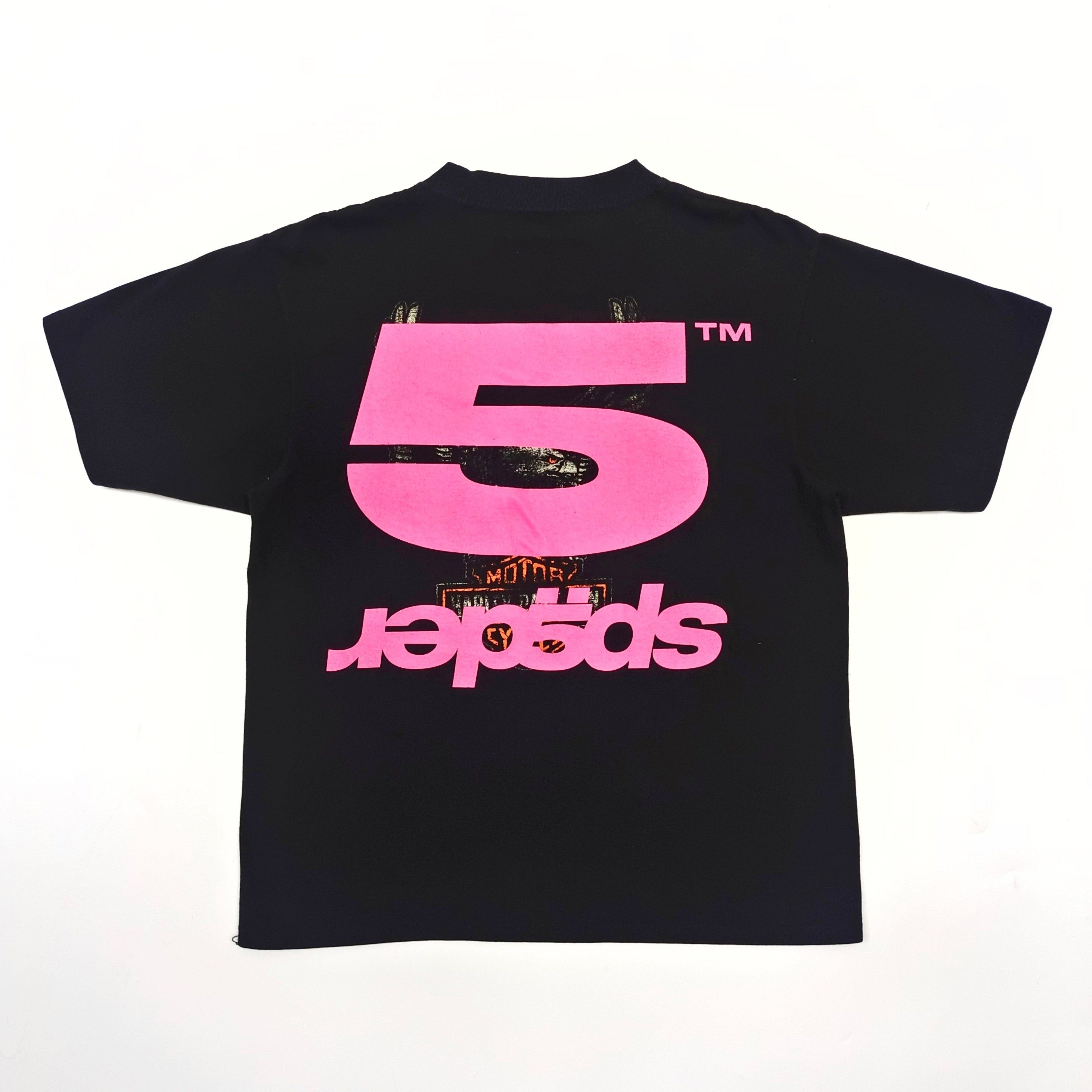 1:1 New released washing black with pink star tshirt