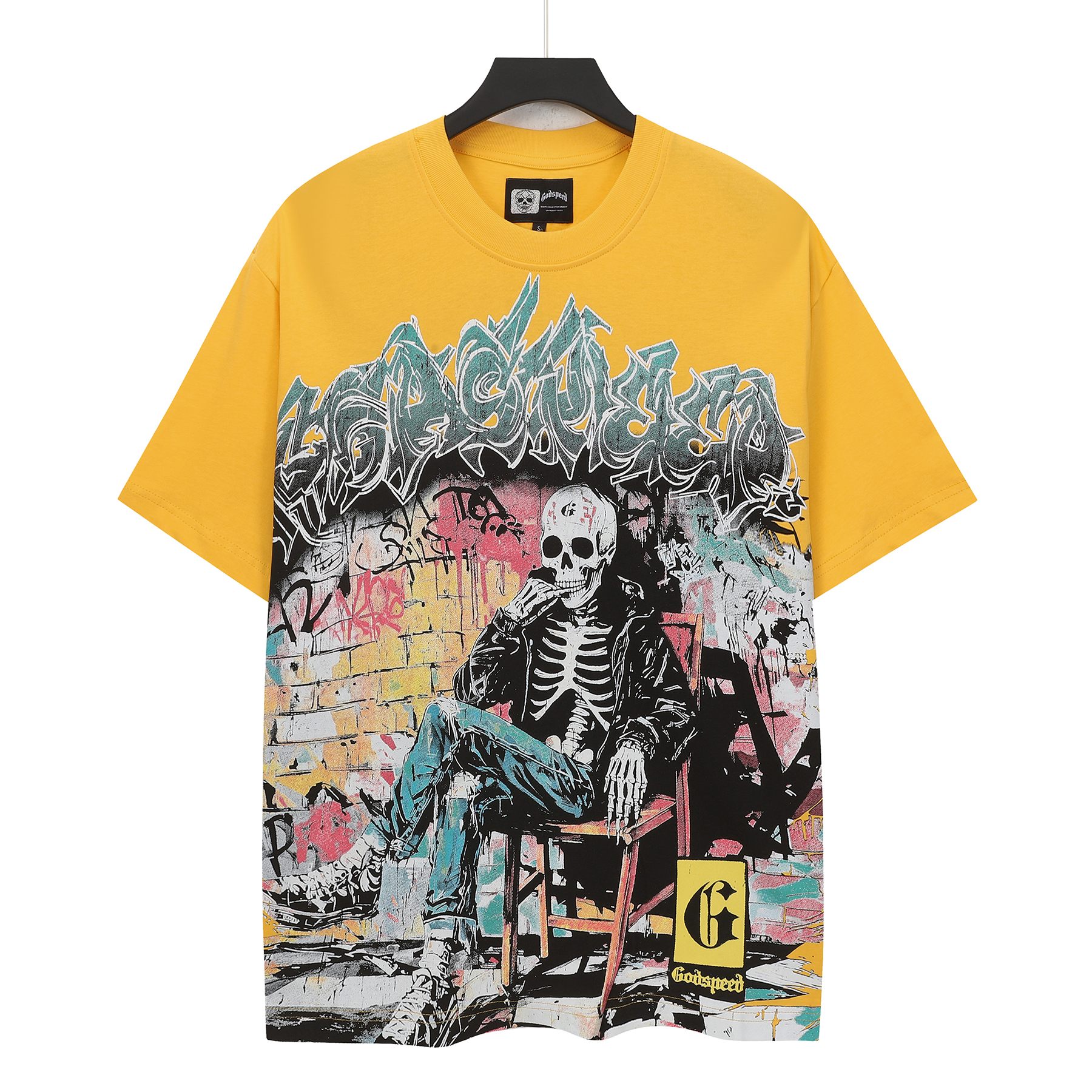 New arrival gold color cotton tee