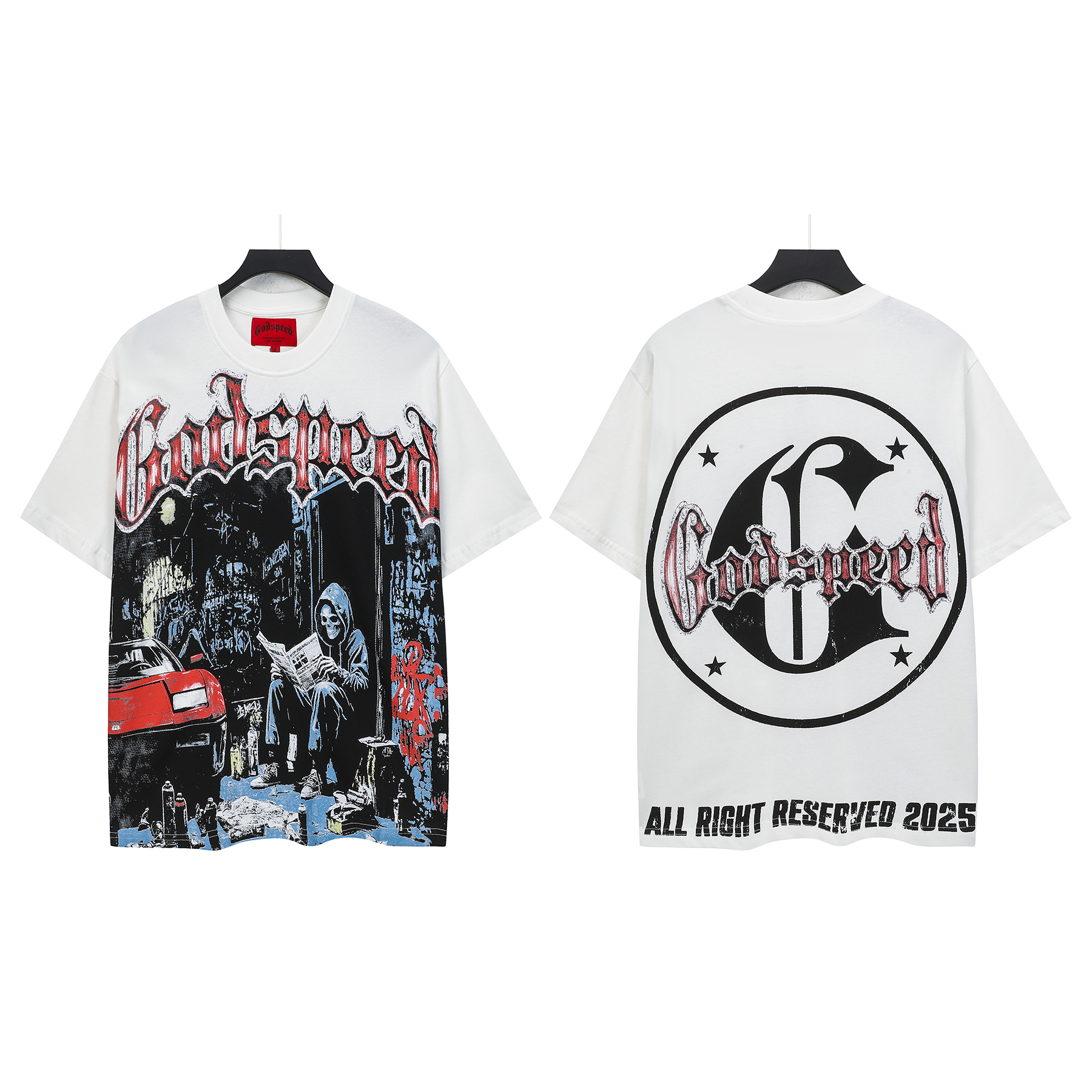 New arrival red letter cotton tee