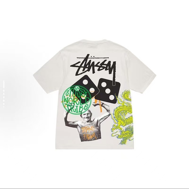 New arrival  old man dice letters graffiti cotton tee